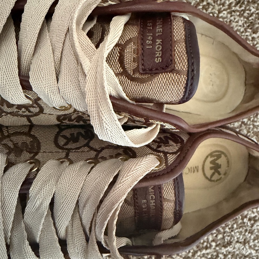 Michael Kors City Lace-Up Sneakers for Women Size 7.5 M Brown - Picture 2 of 7
